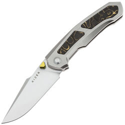 Нож Kizer Feweed сталь Z-Wear PM рукоять Titanium/Camo Carbon Gold