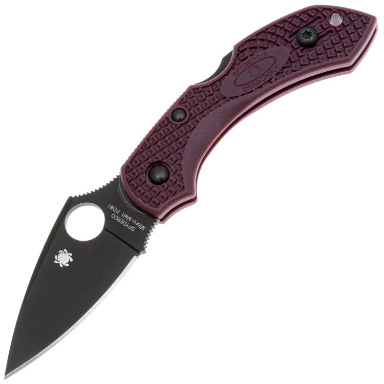 Нож Spyderco Dragonfly 2 Black сталь Micro-Melt PD#1 рукоять Burgundy FRN (C28BGBKP2)