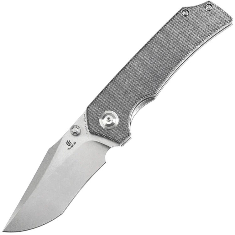 Нож Tenable Fermi stonewash сталь 14C28N рукоять Black Micarta