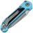 Нож Microtech LUDT Gen III T/E apocalyptic сталь M390MK рукоять Turquoise Aluminum (1136-10APTQ)