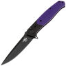 Нож Bestech Swordfish Button Lock black PVD сталь 14C28N рукоять Black/Purple G10 (BG62C)
