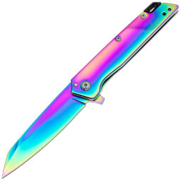 Нож Kershaw Misdirect rainbow PVD сталь 4Cr14MoV рукоять сталь (1365RBW)