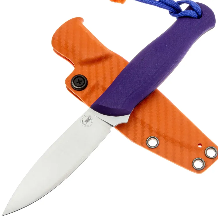 Нож 7 Ножей Колибри XL Гибрид конвекс сталь VG-10 рукоять Violet G10