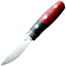 Нож Reptilian Лесовик-02 сталь D2 рукоять Black/Red Micarta