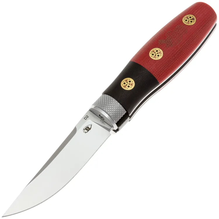 Нож Reptilian Лесовик-02 сталь D2 рукоять Black/Red Micarta