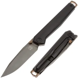 Нож Kristal Optimat cталь Vanax DLC рукоять Black Ti/Bronze