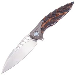 Нож Rike Knife Thor7 сталь M390 рукоять Black Orange CF
