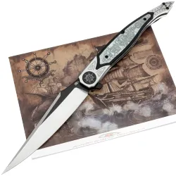 Нож Reptilian Билли Бонс-04 сталь VG-10 рукоять Black/White G10