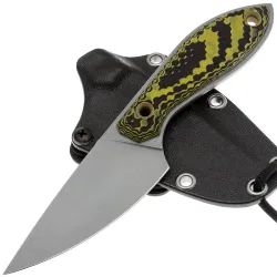 Нож Волчий Век Масичька сталь 95х18 WA рукоять Black/Yellow G10