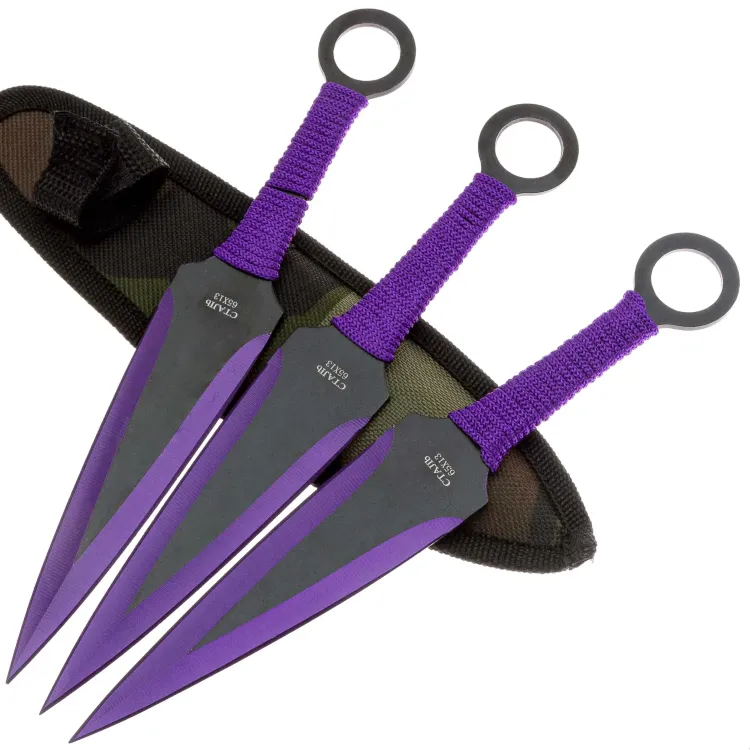 Ножи спортивные M230 3шт в оплетке в чехле 230мм (кордура)