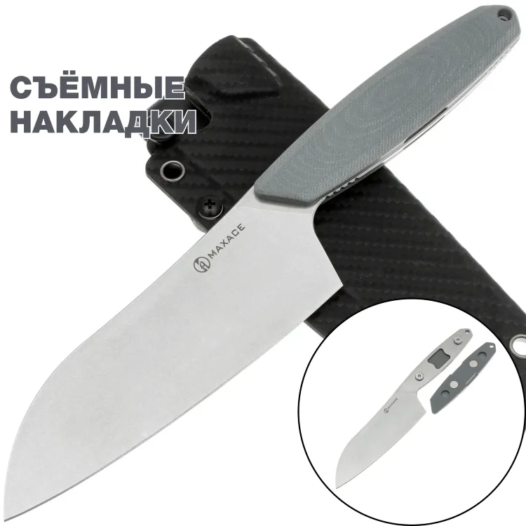 Нож Maxace Fang Hunt cталь M390 рукоять Gray G10