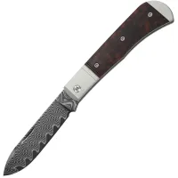 Нож Kizer Trestle D сталь Damascus рукоять Aluminium/Leopard wood