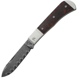 Нож Kizer Trestle D сталь Damascus рукоять Aluminium/Leopard wood