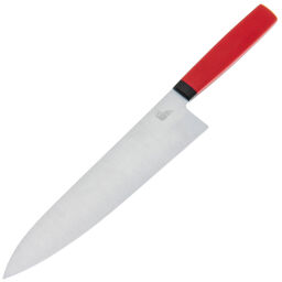 Нож кухонный Owl Knife Шеф CH210 сталь N690 рукоять красный G10