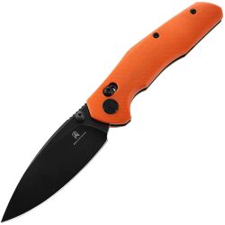 Нож Bestechman Ronan Black Titanized Stonewash сталь 14C28N рукоять Orange G10 (BMK02H)