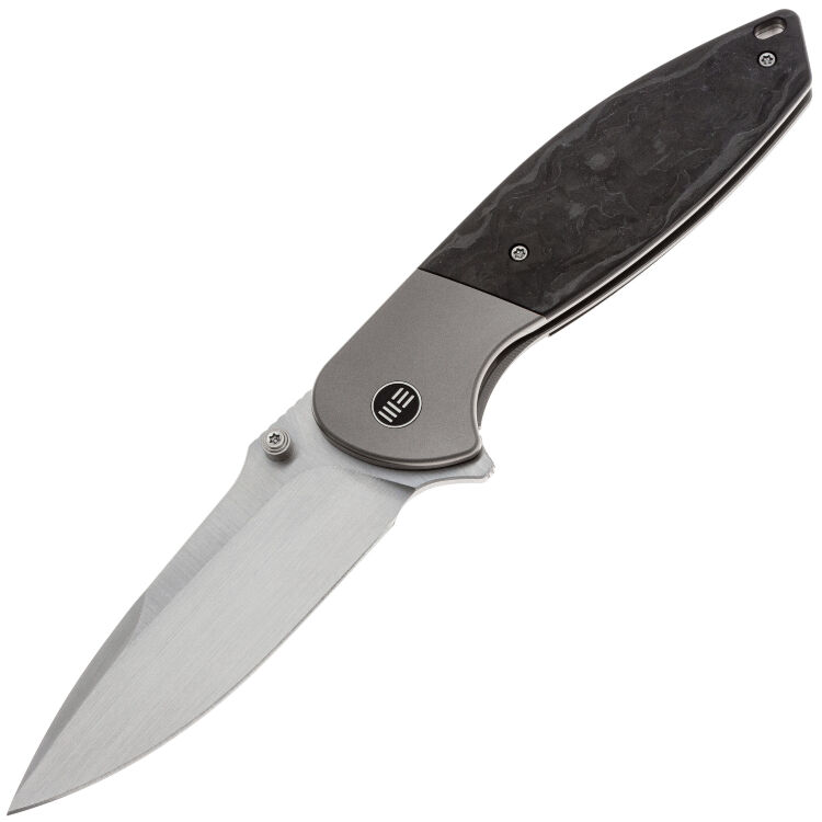 Нож WE Knife Nitro OG satin сталь CPM-20CV рукоять Gray Ti/Marble CF (WE23035-1)