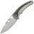 Нож TuoTown Whale сталь M390 рукоять Grey Titanium/Green Carbon Fiber