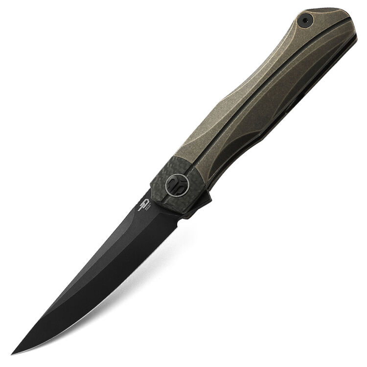 Нож Bestech Thyra Blackwash сталь M390 рукоять Bronze Titanium/Carbon Fiber (BT2106C)
