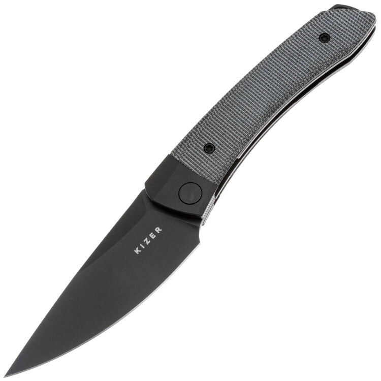 Нож Kizer Mini Momo black сталь 154CM рукоять Black Aluminum/Micarta