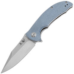 Нож Tenable Rei stonewash сталь 14C28N рукоять Blue Micarta