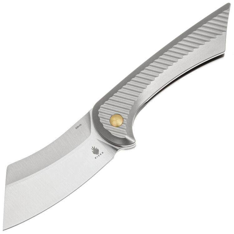 Нож Kizer Dawn satin сталь S35VN рукоять Silver Titanium