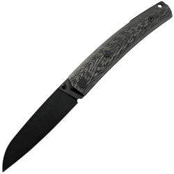 Нож Petrified Fish Patte blackwash сталь 14С28 рукоять Carbon Fiber