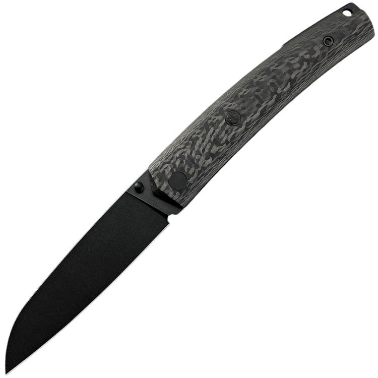 Нож Petrified Fish Patte blackwash сталь 14С28 рукоять Carbon Fiber