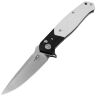 Нож Bestech Swordfish Button Lock satin сталь 14C28N рукоять Black/White G10 (BG62B)