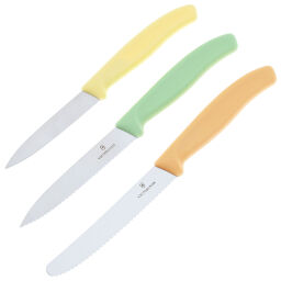 Набор Victorinox три овощных ножа с цветными рукоятями (6.7116.34L2)
