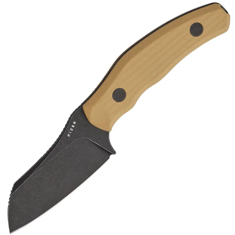 Нож Kizer Bulldog Fix blackwash сталь 14C28N рукоять Brown G10