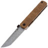 Нож Kansept BTF сталь Damascus рукоять Brown Micarta