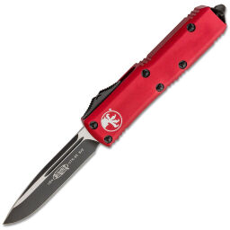 Нож Microtech UTX-85 S/E DLC/Satin сталь M390 рукоять Red Aluminum (231-1RD)