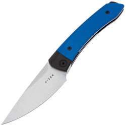 Нож Kizer Mini Momo satin сталь 154CM рукоять Black/Blue Aluminum