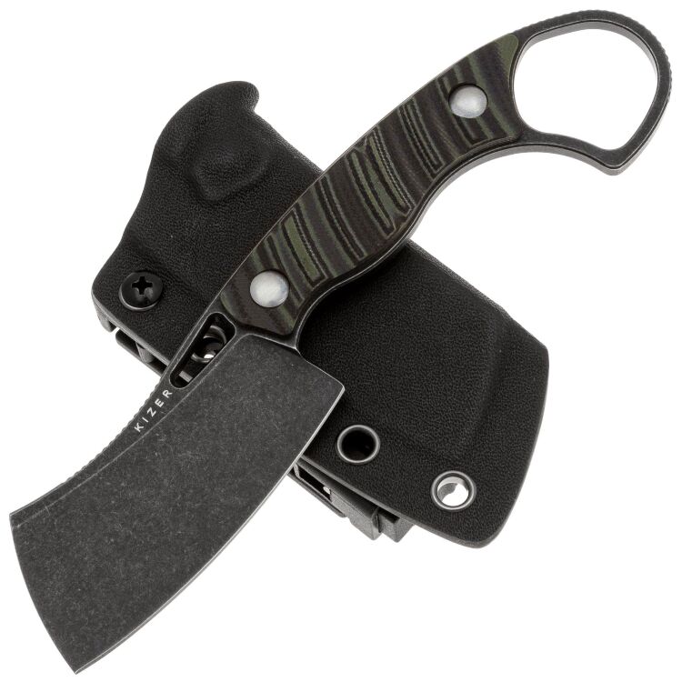 Нож Kizer Little Rhino black сталь D2 рукоять OD Green/Black G10