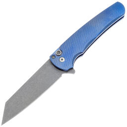 Нож Pro-Tech Malibu Reverse Tanto Custom сталь CPM-20CV рукоять Blue Titanium (5241-BLUE)