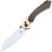 Нож Kizer Clairvoyant stonewash сталь 154CM рукоять Brass/Burlap Micarta