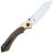 Нож Kizer Clairvoyant stonewash сталь 154CM рукоять Brass/Burlap Micarta