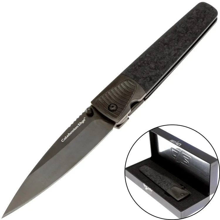 Нож Cold Steel Caledonian Edge DLC сталь CPM-20CV рукоять Ti/Carbon Fiber (FL-42CLD)