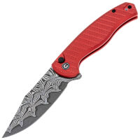 Нож CIVIVI Stormhowl сталь Damascus рукоять Milled Red Aluminum (C23040B-DS1)