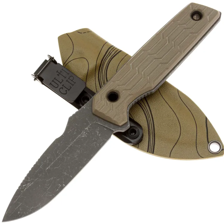 Нож с Котом Жак сталь Cor-X рукоять песочный G10