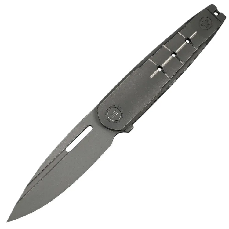 Нож WE Knife Hull gray stonewash сталь M390 рукоять Gray Titanium (WE24046-2)