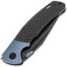 Нож Kansept Hinterland blackwash сталь S35VN рукоять Blue Ti/Carbon Fiber