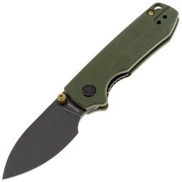 Нож Vosteed Raccoon Cub blackwash сталь 14C28N рукоять Green G10