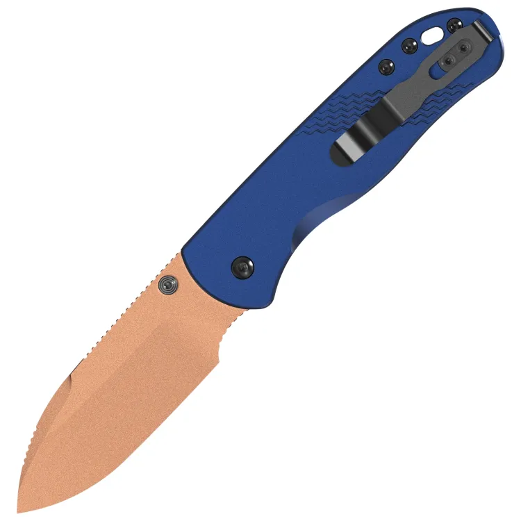 Нож Kizer Drop Bear 292 AirTi sunset metal PVD сталь M390 рукоять Blue Aluminium