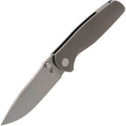 Нож Vanguard Esox stonewash сталь M390 рукоять Gray Titanium