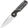 Нож Kizer Mini Militaw сталь S45VN рукоять Carbon Fiber/Vine Window Grille Titanium
