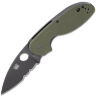 Нож Spyderco Efficient Black PS сталь 8Cr13MoV рукоять Green G10 (C216GPSGRBK)