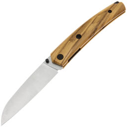 Нож Petrified Fish Patte satin сталь 14С28 рукоять Olive wood
