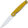 Нож Petrified Fish Morse satin сталь 154CM рукоять Yellow G10