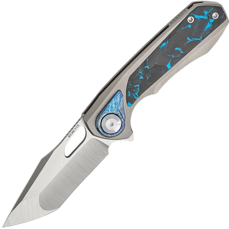 Нож Remette Saker Falcon сталь S45VN рукоять Sandblast Titanium/Blue-black Carbon Fiber (ASTP-1)